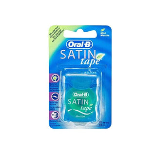 Oral-B Satin Tape Dental Floss - Mint Flavored, Easy Gliding, 25m Oral-B Satin Tape Dental Floss - Mint Flavored, 25m dental floss, Oral-B Satin Tape, mint flavored floss, easy gliding floss, interdental cleaning, oral hygiene, dental care, flossing, oral health, mint flavor, satin tape, 25m, dental hygiene products
