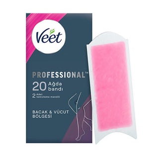Veet Profesyonel Wax Strips for Hair Removal - Easy Gelwax Technology for Smooth Skin up to 28 Days - Normal Skin, 20 Strips Veet Wax Strips for Smooth Skin - 20 Strips hair removal wax strips, Veet wax strips, normal skin hair removal, easy gelwax technology, body hair removal for women, waxing, hair removal, beauty, personal care, grooming, Veet Profesyonel