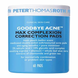 Goodbye Acne™ Max Complexion Correction Pads - Salicylic Acid & Glycolic Acid Exfoliating Pads for Acne, Texture & Pores Max Complexion Correction Pads - Acne & Texture Solution acne treatment pads, exfoliating pads for skin, salicylic acid skincare, glycolic acid complex benefits, chemical exfoliation for acne, skincare for acne-prone skin, blemish treatment, pore minimizer, uneven skin texture solution, sensitive skin friendly, skincare routine essentials, clear skin products, radiant skin skincare