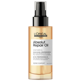 Absolut Repair 10-In-1 Hair Oil for Dry, Damaged Hair - Hydrating, Heat Protecting Hair Care Absolut Repair 10-In-1 Hair Oil for Dry Hair hair oil for dry hair, multi-use hair product, heat protection hair oil, hydrating hair care, repairing damaged hair, hair care for dryness, hair protection from heat, lightweight hair oil, gold quinoa hair treatment, protein-infused hair care