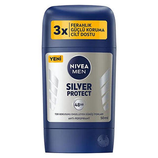 Nivea Men Silver Protect Stick Deodorant - Long Lasting Anti-perspirant, Alcohol-Free, 1.69 fl oz Nivea Men Silver Protect Deodorant - 48hr Protection Nivea Men Deodorant, Silver Protect Deodorant, Stick Deodorant for Men, Long Lasting Anti-perspirant, Alcohol-Free Deodorant, Men's Grooming, Personal Hygiene, Deodorant Stick, Anti-perspirant Deodorant, Silver Ion Deodorant, Sensitive Skin Deodorant, Dermatologically Tested Deodorant, No Staining Deodorant