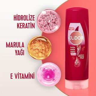 Elidor Brazilian Keratin Therapy Hair Serum - Nourishes, Smooths, and Adds Shine to Hair - 11.83 fl oz Elidor Brazilian Keratin Hair Serum - Smooth & Shine hair serum, keratin hair care, brazilian keratin therapy, hair nourishment, frizz reduction, smooth hair, shiny hair, hair care, Elidor, luxurious hair care, dry hair solution, damaged hair repair