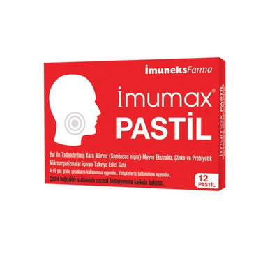 İmumax _mumax Immunomodulator Lozenges with Zinc, Probiotics & Sambucus Nigra - Natural Immune Support for Children & Ad