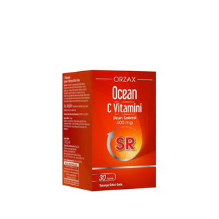 Orzax Ocean Vitamin C-SR 30 Tablets - Sustained Release Immune Support Supplement Orzax Ocean Vitamin C-SR 30 Tablets - Immune Support Vitamin C Supplement, Sustained Release Vitamin C, Immune Support Supplement, Orzax Ocean Vitamin C, Vitamin C Tablets, Health Supplements, Immune Health, Antioxidant Supplements, Dietary Supplements, Wellness Products