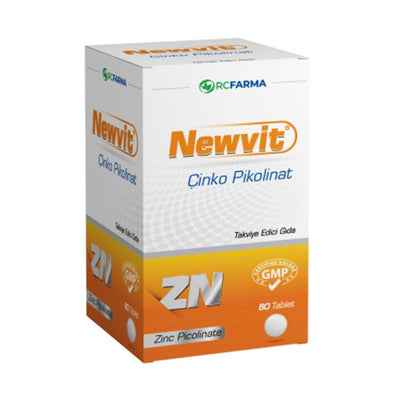 Newvit Zinc Picolinate 60 Tablets - Immune System Support Dietary Supplement