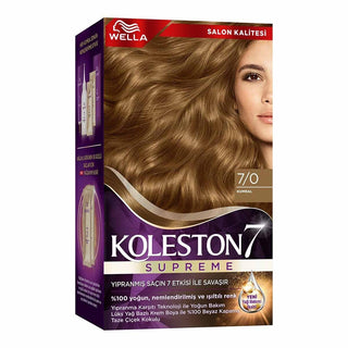 Wella Koleston Supreme 7/0 Kumral: Brown Hair Dye Kit with Oil Care - Rich Color, 100% Gray Coverage, and Long-Lasting Shine Wella Koleston: Brown Hair Dye Kit w/ Oil Care - Vibrant Color hair dye, hair color, at home hair color, kumral saç boyası, brown hair dye, hair coloring kit, hair treatment, oil care for hair, color activating cream, Wella Koleston, hair coloring, home hair dye, hair care, hair shine, gray coverage, long lasting hair color, vibrant hair, healthy hair, hair repair, Plex technology, be