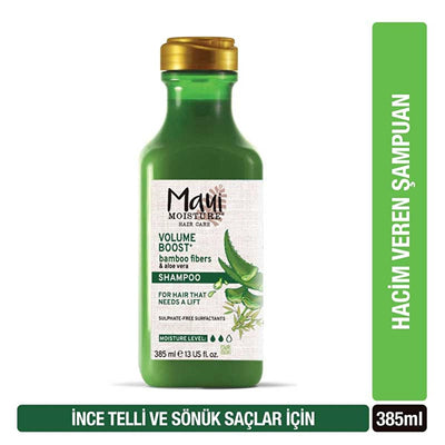 Maui Moisture Volumizing Bamboo Fiber Shampoo - Thickening Aloe Vera & Vegan Formula, Sulfate-Free - For Thin Hair & Nat
