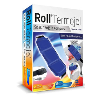 Roll TermoJel Reusable Hot and Cold Compress Pack - Thermogel Therapy for Muscle and Joint Pain Relief Roll TermoJel Hot & Cold Compress for Pain Relief reusable hot and cold compress, thermogel pack, muscle pain relief, joint pain therapy, velcro strap compress, pain management, thermotherapy, cryotherapy, sports recovery, menstrual cramp relief, arthritis relief