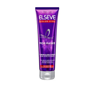Elseve Anti-Orange Tone Purple Hair Mask for Blonde, Gray, White Hair - Nourishing, Color Correction, 5.07 fl oz Elseve Purple Hair Mask - Anti-Orange Tone, Nourishing Treatment hair mask, purple hair mask, anti-orange tone hair mask, hair color correction, nourishing hair treatment, blonde hair care, gray hair care, white hair care, color-treated hair, hair nourishment, UV protection hair, Elseve, hair care, beauty, salon-quality hair, orange tone correction, moisturizing hair mask