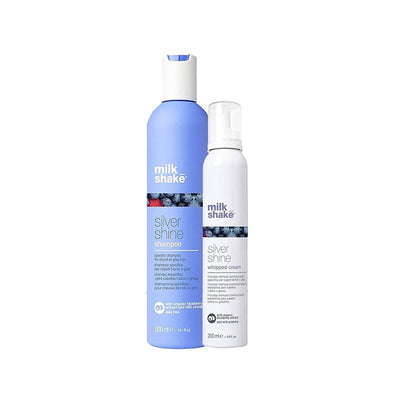 milk_shake Silver Shine Hair Care Bundle - Shampoo & Hair Mousse Set for Healthy, Shiny Hair
