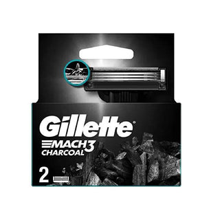 Gillette Mach3 Charcoal Razor Blades - Charcoal Infused Lubricating Strip, Compatible with All Mach3 Razors, Pack of 2 Gillette Mach3 Charcoal Razor Blades - Smoother Shave Gillette Mach3, Charcoal razor blades, Replacement razor blades, Mach3 compatible blades, Charcoal infused shaving, Razor blades, Shaving blades, Gillette razor blades, Charcoal shaving, Men's grooming, Shaving essentials, Personal care
