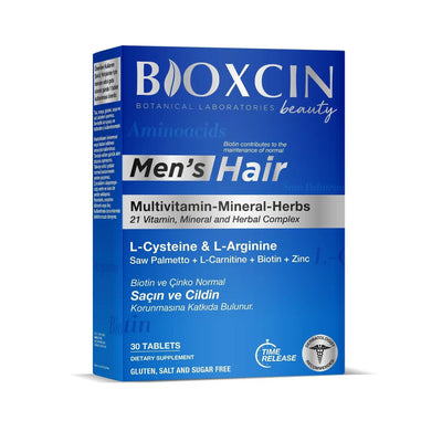 Bioxcin Men's Hair Multivitamin: Hair Growth Supplement with Keratin, Biotin & Saw Palmetto - Vitamins for Hair Loss & T