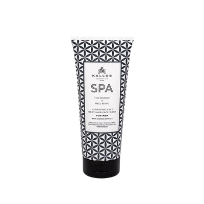 Kallos Cosmetics Hydrating 3 in 1 Shower Gel for Men - Moisturizing Body Wash & Spa Experience