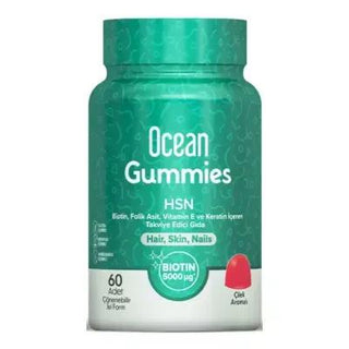 Ocean Gummies HSN Hair Skin Nails Supplement - 60 Count Chewable Jelly Vitamins for Beauty and Wellness Ocean Gummies HSN Hair Skin Nails Supplement - 60 Count Hair Skin Nails Supplement, Chewable Vitamins, Beauty Supplements, Dietary Supplement for Hair Growth, Skin and Nail Health Vitamins, HSN Vitamins, Chewable Jelly Vitamins, Beauty and Wellness, Hair Care, Skin Care, Nail Care, Health Supplements, Nutritional Supplements, Vitamin B3, Vitamin E, Vitamin B6, Biotin, Folate, Vitamin A, Vitamin B12, Vitam