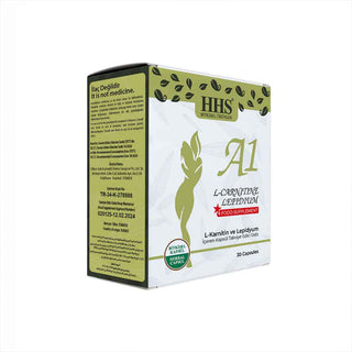 HHS A1 L-Carnitine Lepidium Dietary Supplement Capsules - Weight Management Support - 30 Capsules