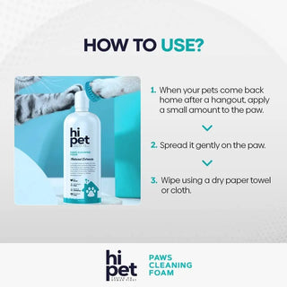 HiPet Paw Cleaner Foam Natural Paw Care Cleans Paws