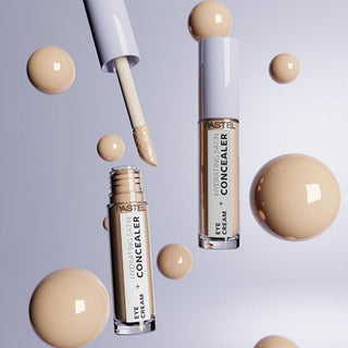 Pastel Makeup Eye Cream + Hydrating Satin Concealer: Brighten & Conceal Dark Circles - 24H Hydration for Radiant Eyes Pastel Makeup Eye Cream Concealer: Hydrate, Brighten, Conceal eye cream, hydrating concealer, dark circle concealer, under eye cream, brightening eye cream, satin finish concealer, eye cream for dark circles, hydrating eye concealer, best concealer for dark circles, eye cream and concealer combo, concealer, dark circles, eye bags, hydration, skincare, makeup, beauty, white flower extract, be