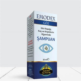 emodex eye shampoo 30ml bottle, emodex eye shampoo packaging, using emodex eye shampoo on eyelids Emodex Eye Shampoo - Gentle Cleansing | 30 ml Emodex Eye Shampoo - Gentle Cleansing for Eyes eye-shampoo, gentle-cleansing, tea-tree-oil, eye-care, sensitive-eyes, hygiene, contact-lens, makeup-remover, ai-generated, emodex