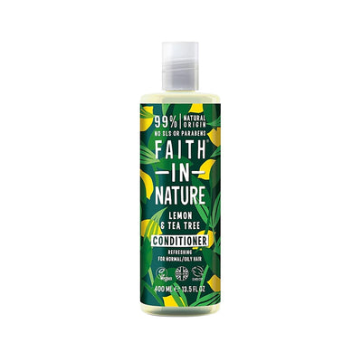 Faith In Nature Lemon & Tea Tree Refreshing Hair Conditioner for Dandruff-Prone Hair, 13.53 fl oz - Natural Hair Care, M