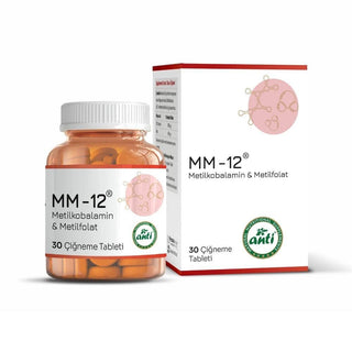 Anti MM-12 Vitamin B12 Supplement - Methylcobalamin & Methylfolate Sublingual Chewing Tablets for Adults Anti MM-12 Vitamin B12 Supplement - Methylcobalamin & Methylfolate Vitamin B12 supplement, Methylcobalamin, Methylfolate, Sublingual tablets, Chewing tablets for vitamin B12 deficiency, Nutritional health support, Adults over 11, Dietary supplement, Health and wellness, Neurological health support, Red blood cell formation, Homocysteine levels management