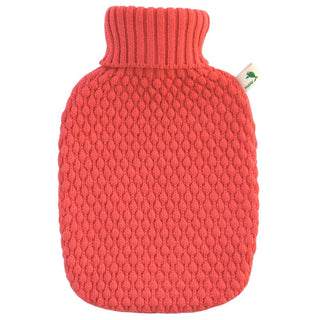 Hugo Frosh Hot Water Bag with Braided Coral Cover