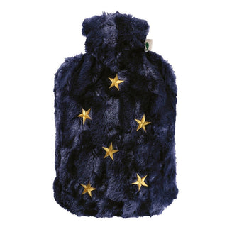 Hugo Frosh Hot Water Bag with Starry Navy Blue Plush Cover