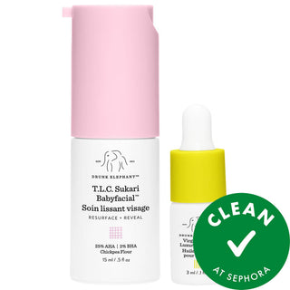 Drunk Elephant T.L.C. Sukari Babyfacial AHA + BHA Mask Mini - Resurfacing Skincare for Brighter, Smoother Skin