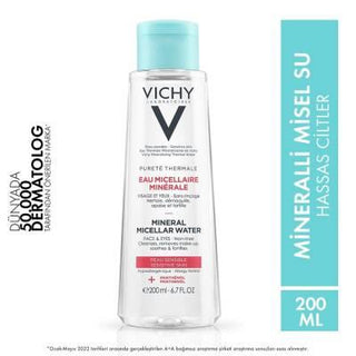 vichy purete thermale mineral micellar water, vichy micellar water bottle Vichy Purete Thermale Mineral Micellar Water - 200 ml Vichy Micellar Water for Sensitive Skin - 200ml vichy, micellar-water, sensitive-skin, cleansing-water, facial-cleanser, hypoallergenic, makeup-remover, hydrating, ai-generated, skin-care