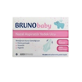 BRUNO Baby Nasal Aspirator Replacement Tips - Soft, BPA-Free, Hygienic & Safe for Newborns (Pack of 10) BRUNO Baby Nasal Aspirator Tips - Soft & Safe for Newborns nasal aspirator replacement tips, baby nasal aspirator, BPA-free baby products, newborn nasal care, soft nasal aspirator tips, baby care accessories, nasal congestion relief, baby hygiene products, newborn baby essentials, safe nasal aspirator tips