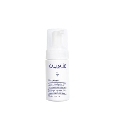 Caudalie Vinoperfect: Brightening Micropeel Cleansing Foam - Radiance Boosting, Gentle Exfoliating, Dark Spot Removal - 