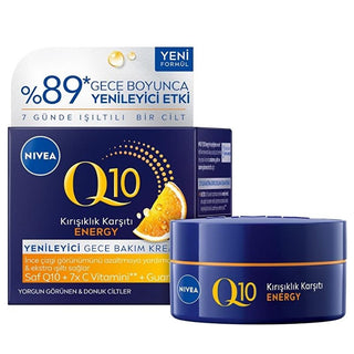 Nivea Q10 Energy Anti-Wrinkle Night Cream: Reduce Fine Lines & Revitalize Tired Skin with Vitamin C, 1.69 fl oz Nivea Q10 Night Cream: Anti-Wrinkle & Skin Revitalization anti-wrinkle night cream, Q10 night cream, vitamin C night cream, skin rejuvenation cream, night cream for tired skin, Nivea Q10 cream, anti-aging night cream, wrinkle reduction night cream, anti-wrinkle cream, night cream, Q10, vitamin C, skin rejuvenation, tired skin, anti-aging, wrinkle reduction, skincare, beauty, face cream, facial car
