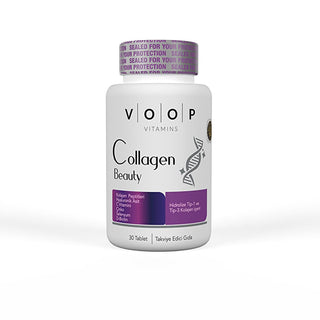 Voop Collagen Beauty: Kollajen Peptit, Vitamin & Mineral Supplement - 30 Gluten-Free Tablets for Radiant Skin, Healthy Hair & Nails Voop Collagen Supplement: Beauty, Skin & Hair | Gluten-Free collagen supplement, beauty collagen, kollajen peptit, vitamin supplement, mineral supplement, gluten-free collagen, collagen tablets, skin health supplement, hair and nail supplement, collagen, beauty, vitamins, minerals, gluten-free, skin elasticity, wrinkle reduction, hair growth, nail growth, immune support, bone h