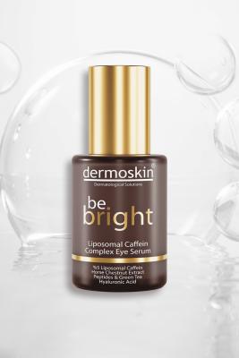 dermoskin be bright eye serum bottle view, dermoskin be bright eye serum application Dermoskin Be Bright Liposomal Caffein Complex Eye Serum | 30 ml Dermoskin Be Bright Eye Serum - Caffein Complex | 30 ml dermoskin, anti-aging-eye-serum, hydrating-eye-serum, dark-circles-treatment, liposomal-caffein, eye-care, skincare, moisturizing, fine-lines, ai-generated