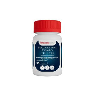 imuneks farma magnezyum combo tablets - front view, imuneks farma magnezyum combo tablets - side view İmuneks Farma Magnezyum Combo - 200mg | 30 Tablets Magnezyum Combo Tablets - 200mg | 30 Count magnezyum, magnesium-combo, dietary-supplement, health, adults, 30-tablets, multieffect, gluten-free, lactose-free, ai-generated