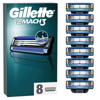 Gillette Mach3: 8-Count Razor Blades for Sensitive Skin - Enjoy a Smooth, Anti-Friction Shave with Lubricating Comfort & Reduced Irritation Gillette Mach3 Razor Blades: Smooth Shave for Sensitive Skin Gillette Mach3, razor blades, shaving blades, Mach3 replacement blades, men's shaving, anti-friction blades, lubricating razor, 8 count razor blades, shaving blades for sensitive skin, Gillette razor refills, razor blade refills, men's grooming, shaving, sensitive skin, irritation-free shave, smooth shave, com