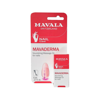 Mavala Nourishing Nail Massage Oil - 5ml, Hydrating Cuticle Oil for Healthy Nail Growth Mavala Nourishing Nail Oil for Healthy Nails nourishing nail oil, nail massage oil, Mavala Mavaderma, nail care products, cuticle oil, nail health, nail beauty, dry nail solution, brittle nail solution, healthy nail growth, travel size nail care, cosmetic nail oil