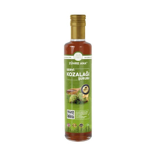zuhre servi kozalağı syrup 650ml bottle, zuhre natural health syrup ingredients Zühre Servi Kozalağı Syrup - Enhanced Formula | 650 ml Zühre Servi Kozalağı Syrup - Enhanced Formula 650 ml zuhre, servi-kozalağı-syrup, natural-health, wellness-supplement, plant-extracts, adults, liquid-syrup, health-syrup, ai-generated, turmeric