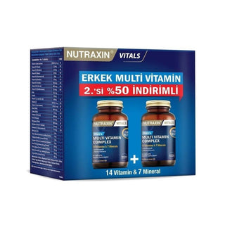 Nutraxin Multivitamin & Mineral Complex for Men - 2 Pack: Boost Energy, Support Overall Health - Daily Vitamin Supplement Nutraxin Multivitamin for Men: Energy & Health Support Multivitamin for men, Mineral supplement for men, Nutraxin multivitamin, Men's health supplement, Daily multivitamin, Vitamin and Mineral Complex, Multivitamin tablet for men, multivitamin, mineral supplement, men's health, daily vitamin, health supplement, nutritional support, energy boost, immune support, tablet, vitamins, minerals