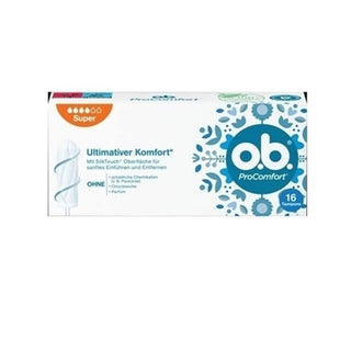 o.b. ProComfort Tampon Super 16-Pack - Reliable Protection for Heavy Flow Days o.b. ProComfort Tampon Super - Comfort & Protection o.b. ProComfort Tampon Super, menstrual hygiene products, tampons for heavy flow, super absorbent tampons, female hygiene products, women's health, period protection, comfort tampons, reliable leakage protection, personal care, feminine hygiene, heavy flow solutions