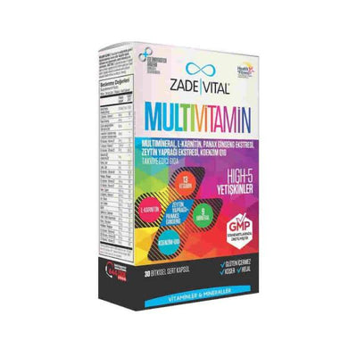 Zade Vital Multivitamin High-5: Comprehensive Daily Vitamin Supplement with Ginseng, CoQ10, & Olive Leaf - Boost Energy 