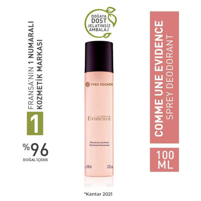 Comme une Evidence Women's Deodorant Spray - Sophisticated Floral Chypre Fragrance for Elegant Women