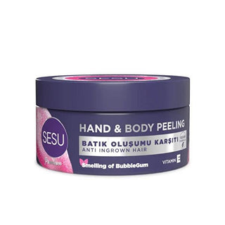Sesu Body Scrub/Peeling - Exfoliating & Moisturizing Body Wash for Smoother Skin - 8.45 fl oz Sesu Body Scrub for Smooth Skin - 8.45 fl oz Body scrub, Exfoliating body wash, Spa experience at home, Skincare routine, Moisturizing body peeling, Sesu, Body care, Skincare, Exfoliation, Moisturizing, Bubblegum fragrance, Smooth skin, Healthy skin, Self-care, Luxury skincare, Body wash, Coconut oil, E Vitamin, Panthenol