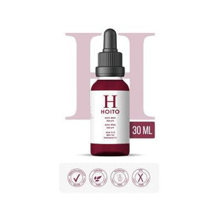 hoito aha bha serum bottle, exfoliating serum for skin, skincare treatment with AHA BHA Hoito AHA BHA Serum - Exfoliating Skin Treatment | 30 ml Hoito AHA BHA Serum - Exfoliating Skin Treatment hoito, aha-bha-serum, exfoliating-serum, face-treatment, anti-aging, pore-cleansing, uneven-skin-tone, skincare, beauty-enhancers, ai-generated