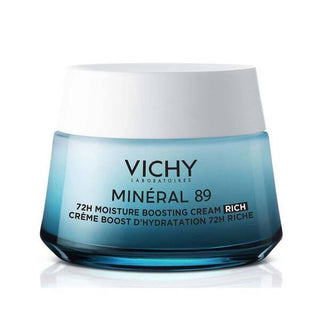 Vichy Mineral 89 72H Hydration Cream: Rich Texture Dry Skin Moisturizer with Hyaluronic Acid, Vitamin B & Squalane - Strengthens Skin Barrier Vichy Mineral 89: 72H Hydration for Dry Skin | Hyaluronic Acid Vichy Mineral 89, 72H Hydration Cream, Dry Skin Moisturizer, Hyaluronic Acid Cream, Skin Barrier Cream, Face Moisturizer for Dry Skin, Mineral Face Cream, Vitamin B Skincare, Facial Moisturizer, Dry Skin, Hydrating Cream, Hyaluronic Acid, Minerals, Vitamin B, Squalane, Skin Barrier Protection, Long-Lasting