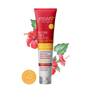 Urban Care Twisted Curls: Hibiscus & Shea Butter Curl Defining Cream - Frizz Control, Intense Moisture, Silicone & Paraben Free - 5.92 fl oz Urban Care Curl Cream: Define Curls, Control Frizz - [Size] curl defining cream, frizz control hair product, hibiscus hair care, shea butter hair cream, curly hair moisturizer, wavy hair product, silicone free curl cream, paraben free hair care, hair care product, curly hair, wavy hair, frizz control, curl definition, hibiscus extract, shea butter, UV filter, silicone-