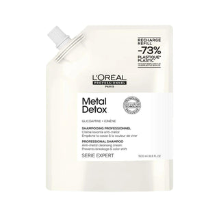 L'Oreal Professionnel Metal Detox Shampoo: Color-Treated & Bleached Hair - Anti-Metal, Clarifying, Purifying - 500ml Refill L'Oreal Metal Detox Shampoo: Color-Treated Hair - Anti-Metal metal detox shampoo, color treated hair shampoo, bleached hair shampoo, purifying shampoo for colored hair, loreal professionnel metal detox, anti-metal shampoo, hair clarifying shampoo, shampoo for hard water, 500ml shampoo refill, hair shampoo, color-treated hair, bleached hair, hair care, metal detox, purifying, 500ml, L'O