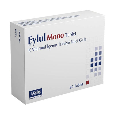 Eylul Mono Vitamin K2 Supplement - 150 mcg K2 per Tablet, Supports Bone & Cardiovascular Health