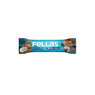 Fellas Fruit & Nut Bar: Chia & Coconut - Healthy Gluten-Free Snack, No Added Sugar, Natural Energy Boost, Diet-Friendly - 40g Fellas Chia & Coconut Bar: Healthy, Gluten-Free Snack fruit bar, chia seed bar, coconut bar, healthy snack, gluten-free snack, no added sugar snack, diet snack, energy bar, natural snack, inulin bar, fruit and nut bar, chia seeds, coconut, cacao, no preservatives, healthy fats, antioxidants, weight management, digestive health,celiac disease, gluten intolerance, fiber, omega-3, natur