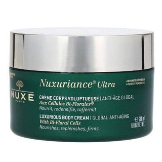 nuxe nuxuriance ultra anti aging body cream 200ml, close up of nuxe body cream texture, nuxe cream packaging, nuxe cream application demonstration Nuxe Nuxuriance Ultra Anti Aging Body Cream - 200ml Nuxe Nuxuriance Ultra Anti Aging Body Cream - 200ml nuxe, anti-aging, body-cream, moisturizer, skincare, luxury, natural-ingredients, firming, hydrating, ai-generated