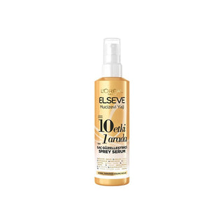 Loreal Paris Elseve: 10-in-1 Hair Beautifying Spray Serum - Heat Protection, Anti-Frizz, Damage Repair, Nourishing, Silicone-Free - For Soft, Shiny Hair Loreal Elseve 10-in-1 Hair Serum - Heat Protection & Shine hair beautifying spray serum, 10-in-1 hair treatment, heat protection hair spray, anti-frizz hair serum, hair breakage treatment, nourishing hair spray, silicone-free hair serum, Loreal Elseve hair care, damage repair hair spray, hair shine spray, hair serum, hair spray, hair treatment, heat protect